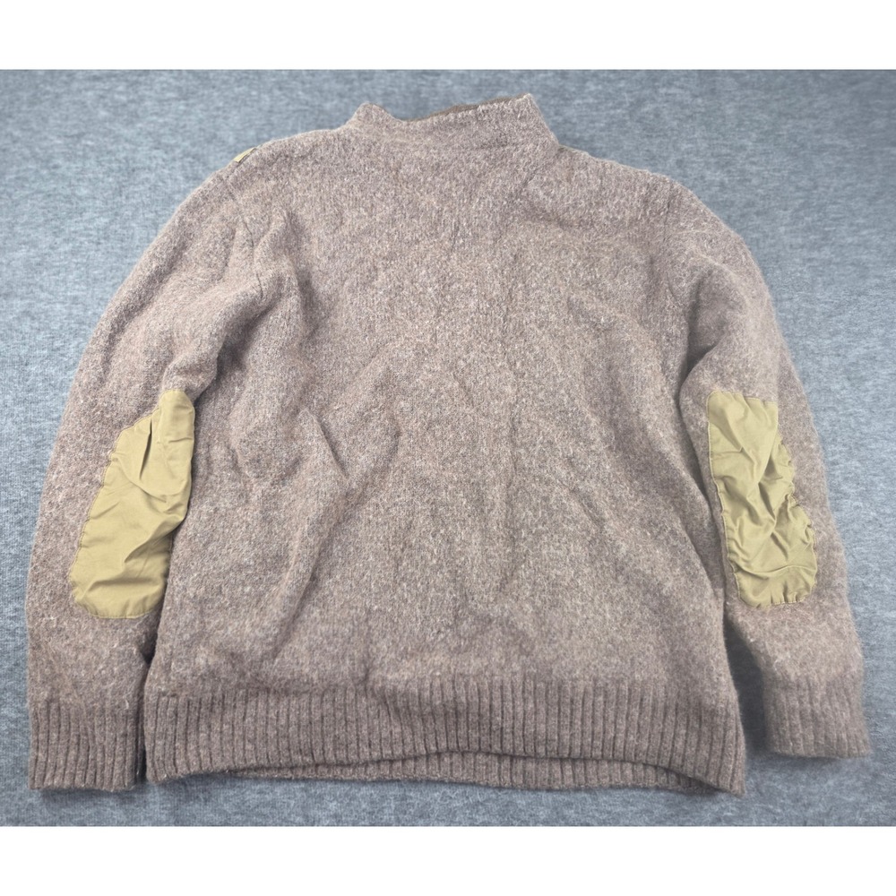 READ Mack's Prairie Wings Sweater Men XL M Brown Quarter Zip Wool Hunting - Picture 2 of 6
